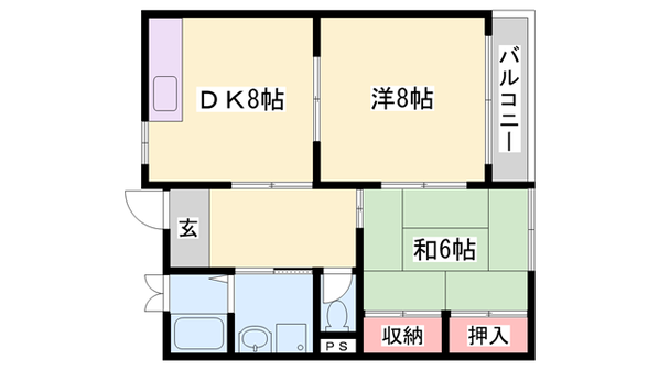 西明石駅 徒歩15分 3階の物件間取画像